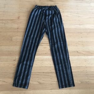 Brandie Melville black and gray striped pants